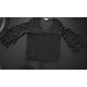 WAYF Bell-Sleeved Moon Patterned Top